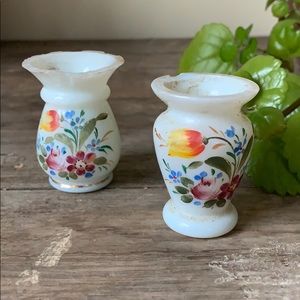 Handpainted bohemian Czech Glass Vase